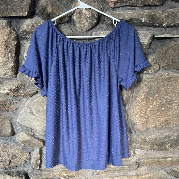 Blue Polka Dot Blouse - Picture 2 of 3